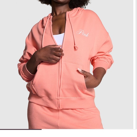 PINK Everyday Fleece Full Zip Hoodie - Picture 2 of 8
